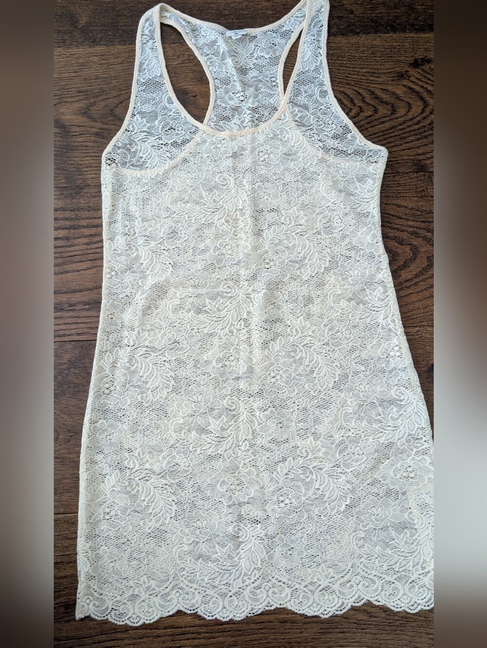 Aritzia Wilfred Cream Lace Tank Top - S